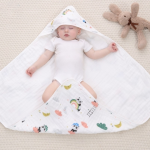 Chăn xô sợi tre muslin có mũ