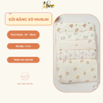 Gối cho bé sơ sinh Unbee bằng chữ nhật vải xô Muslin