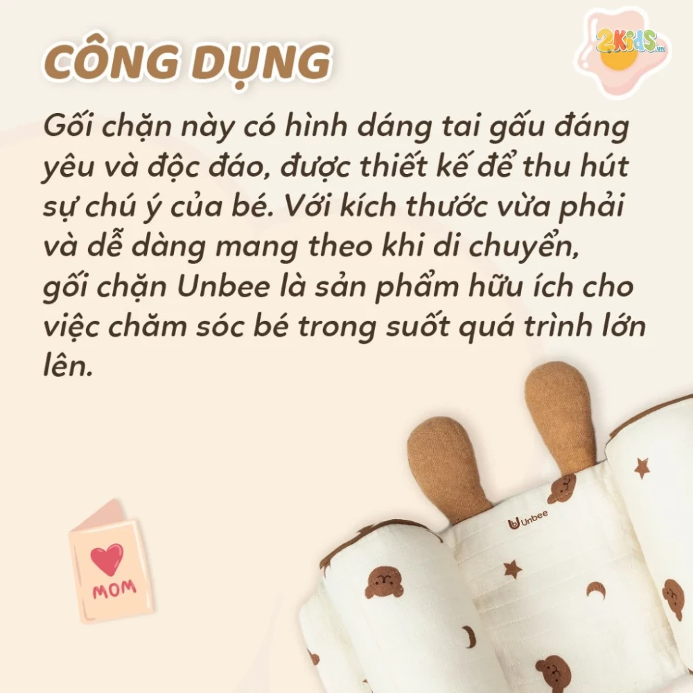 Gối định hình đầu chống méo, chống bẹp Unbee