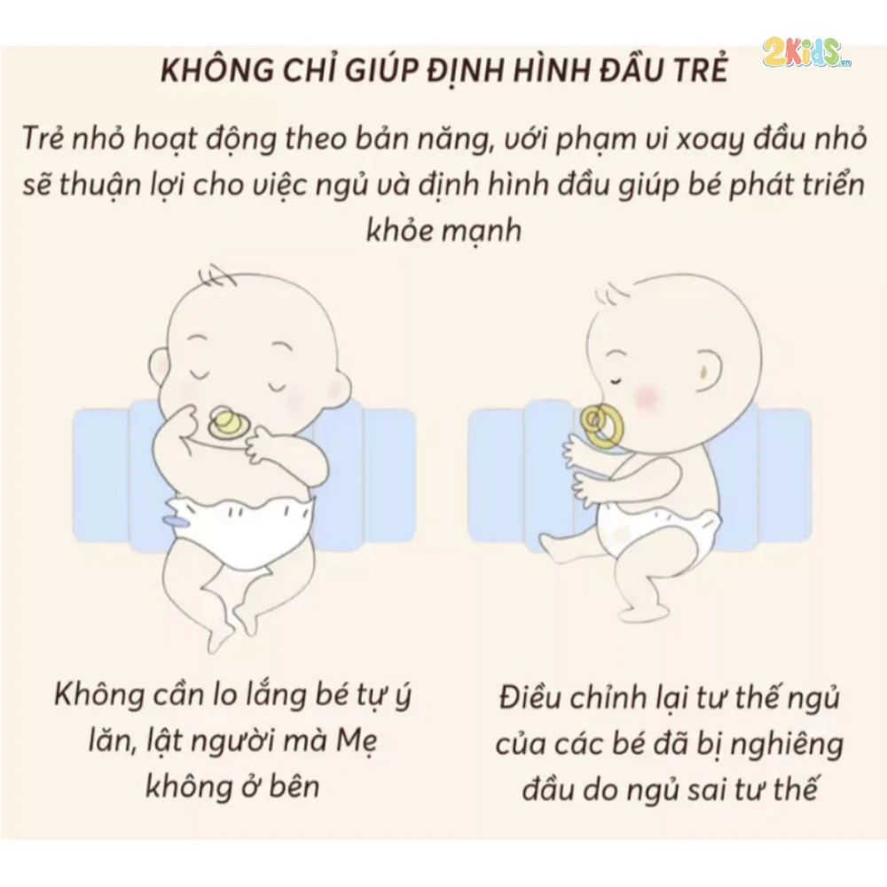 Gối định hình đầu chống méo Unbee xô Muslin