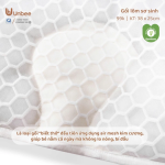 Gối lõm chống bẹp đầu sơ sinh Unbee bamboo trần bông