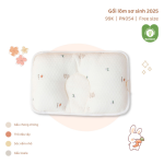 Gối lõm chống bẹp đầu sơ sinh Unbee bamboo trần bông