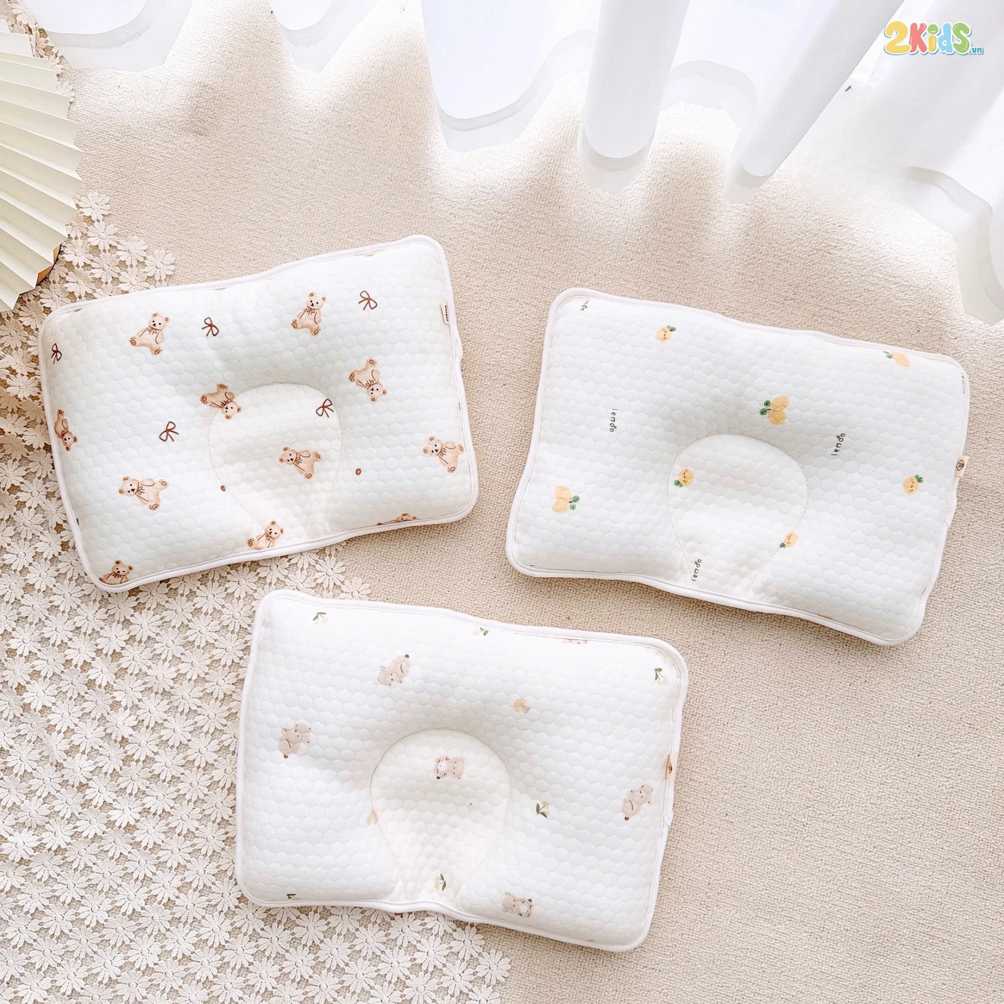 Gối lõm sơ sinh Win chống méo đầu