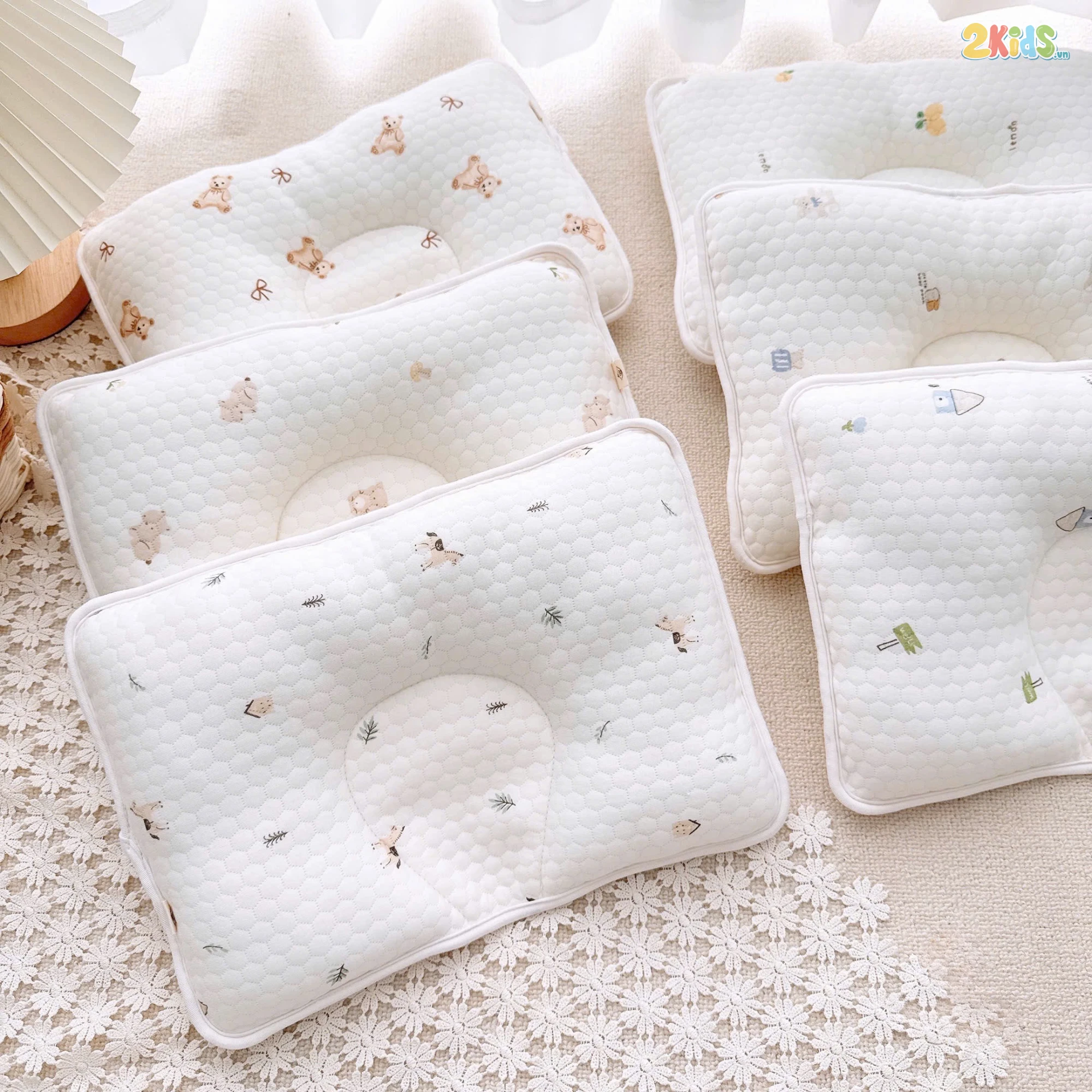 Gối lõm sơ sinh Win chống méo đầu