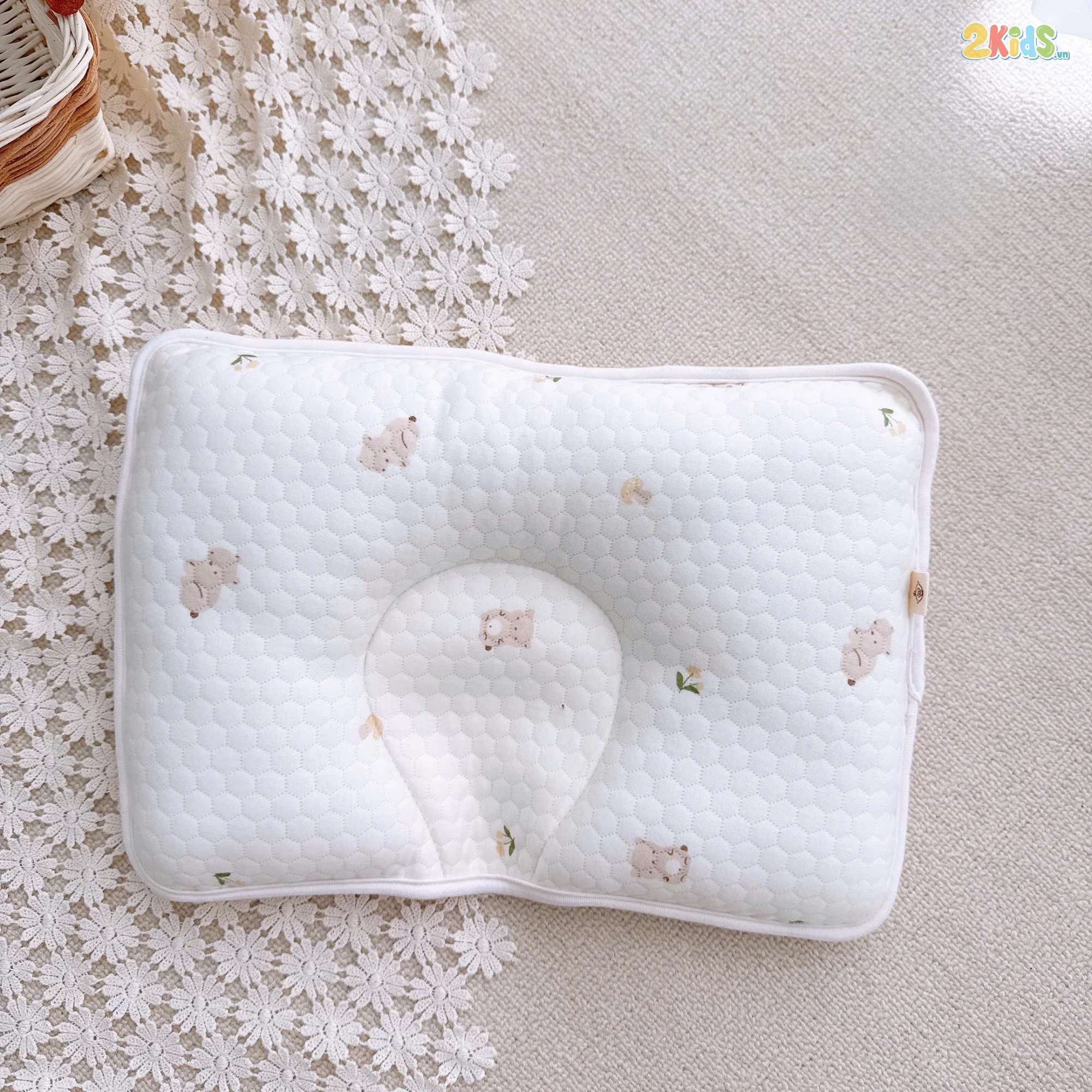 Gối lõm sơ sinh Win chống méo đầu