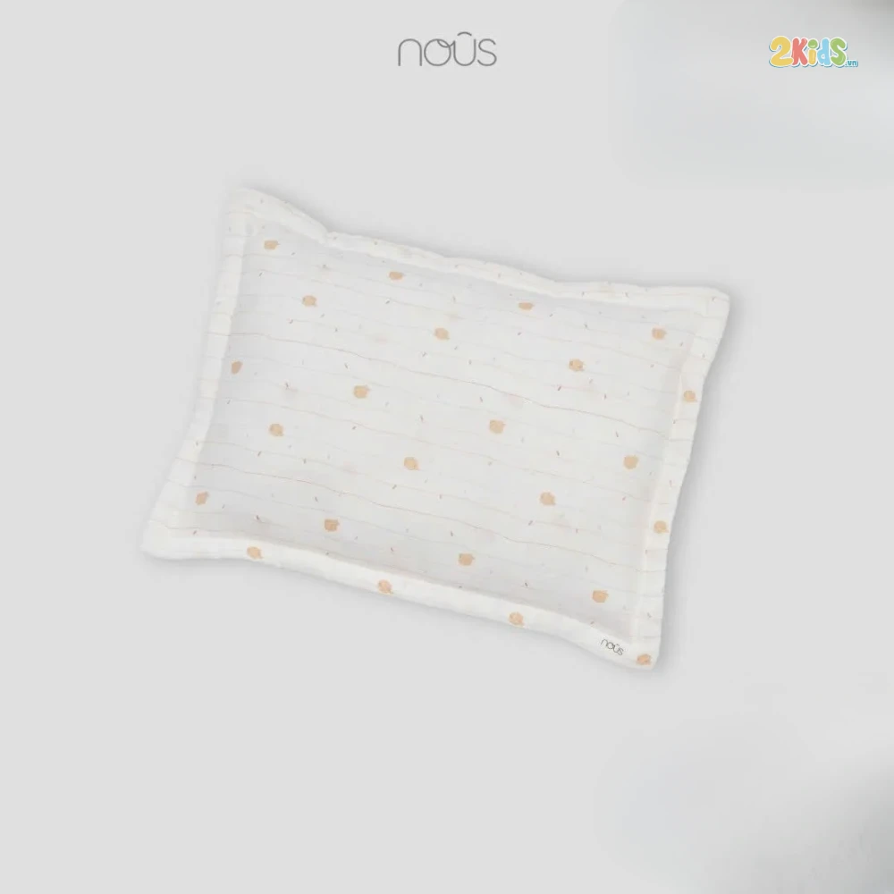 Gối Nous bông chữ nhật in hình hộp gấu