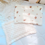 Gối sơ sinh chữ nhật vải xô mịn