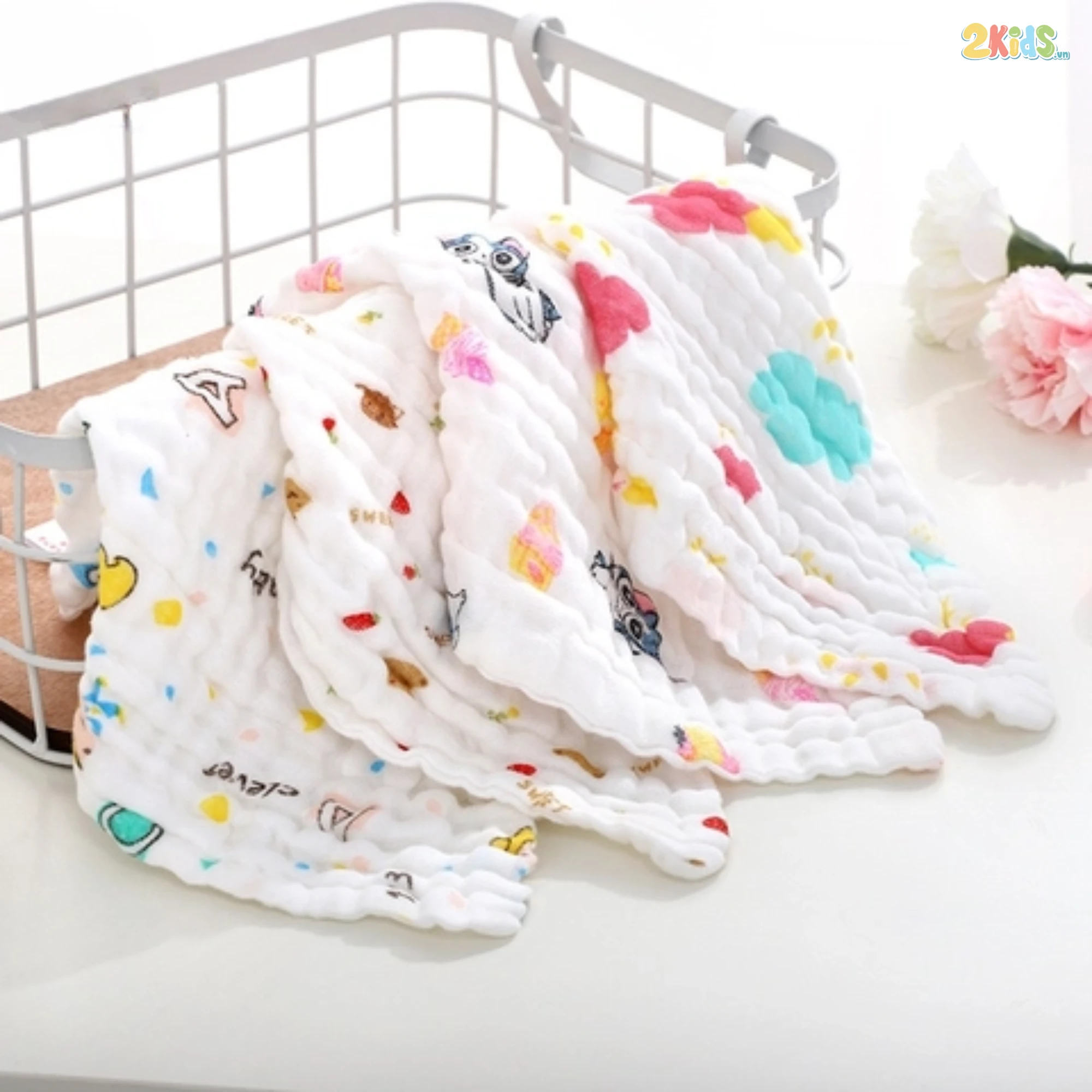 Khăn sữa xô Kiluta 6 lớp (Set 5c)