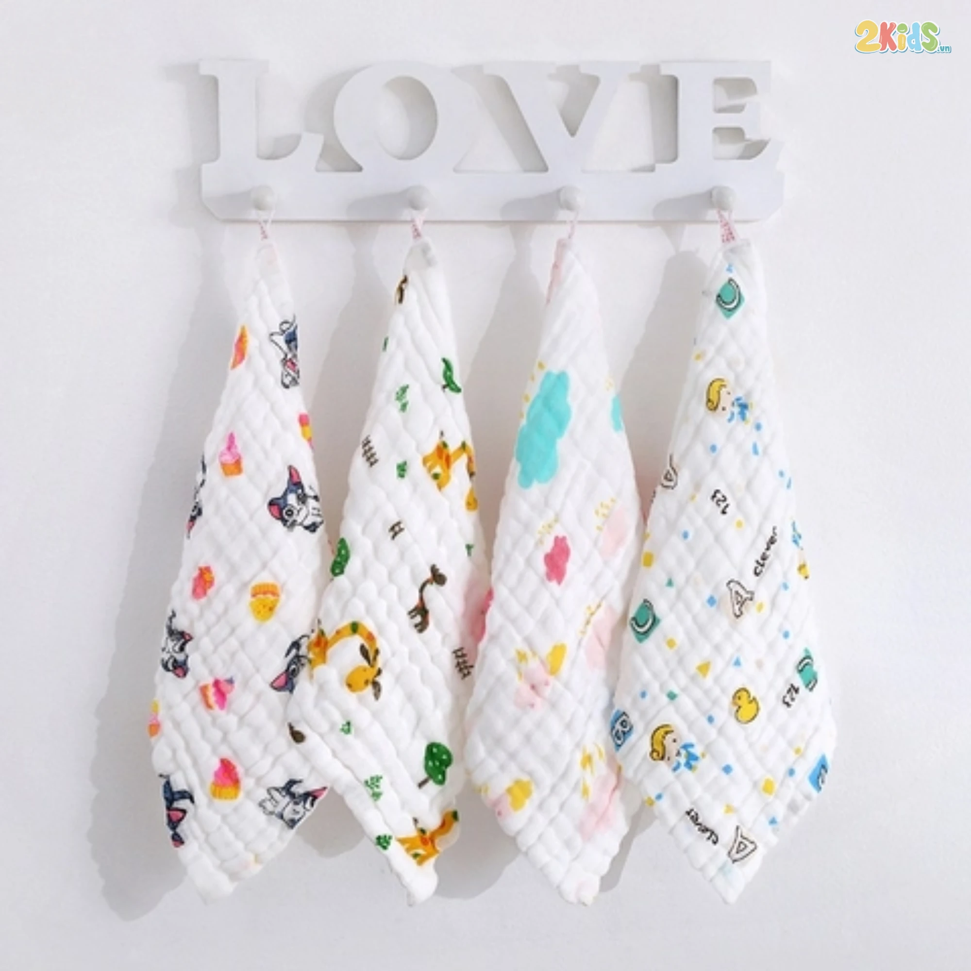 Khăn sữa xô Kiluta 6 lớp (Set 5c)