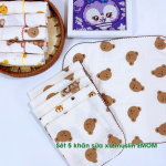 Khăn sữa xô Muslin Emom mềm mịn (Set 5c)