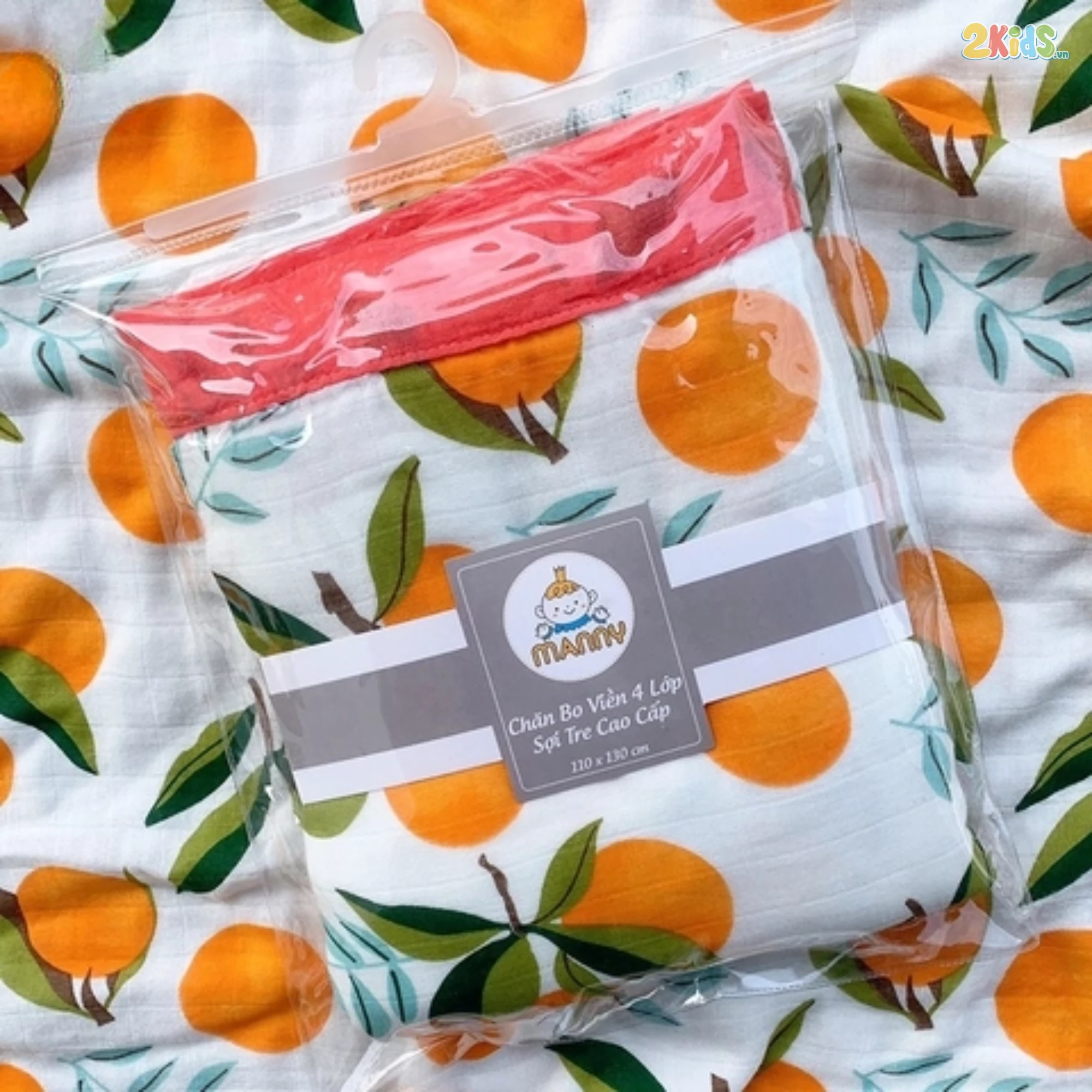 Khăn tắm sợi tre Manny 4 lớp bo viền