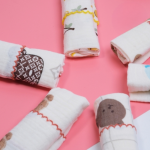 Set 6c khăn sữa xô Muslin Emom 2 lớp