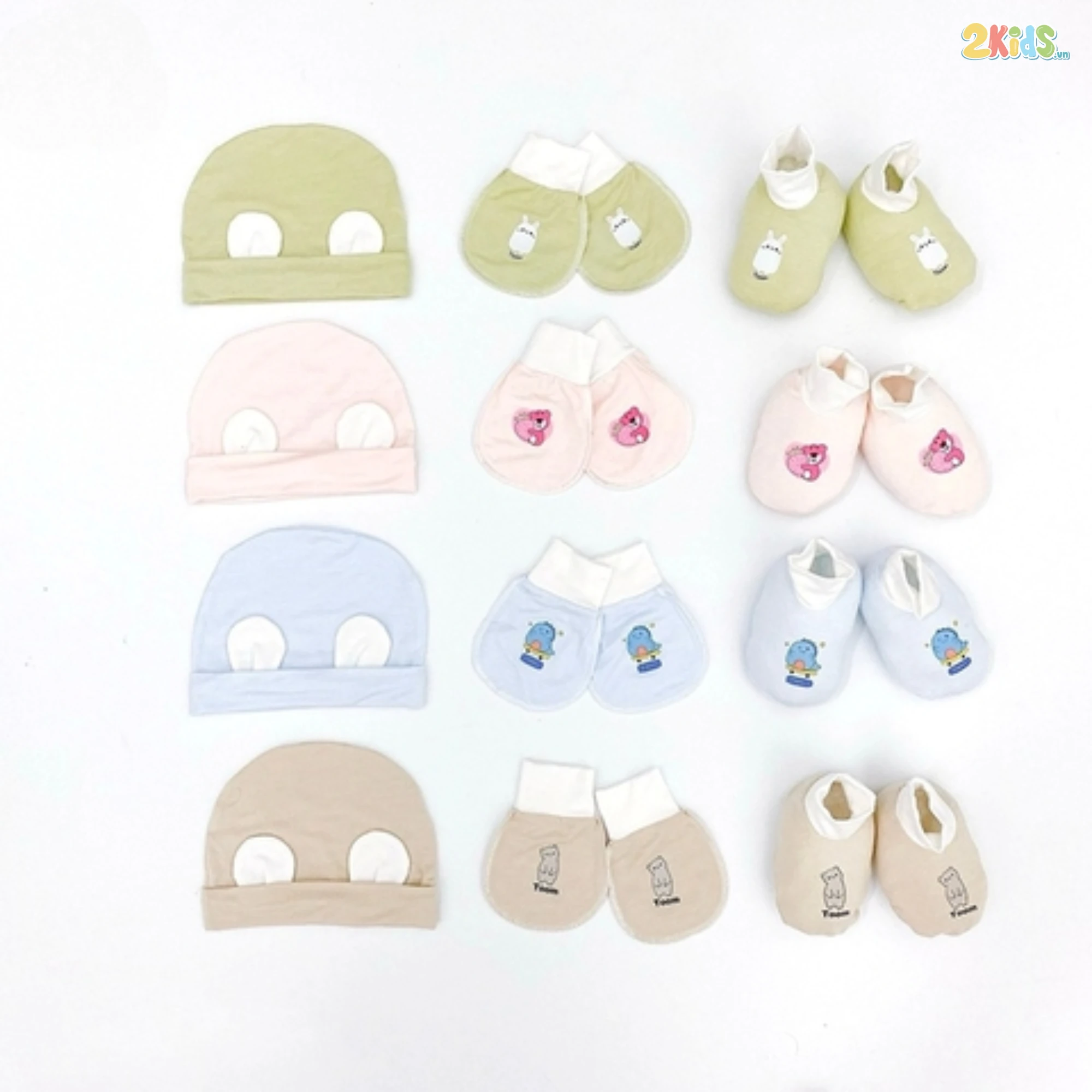 Set mũ bao tay bao chân Petit mềm mại