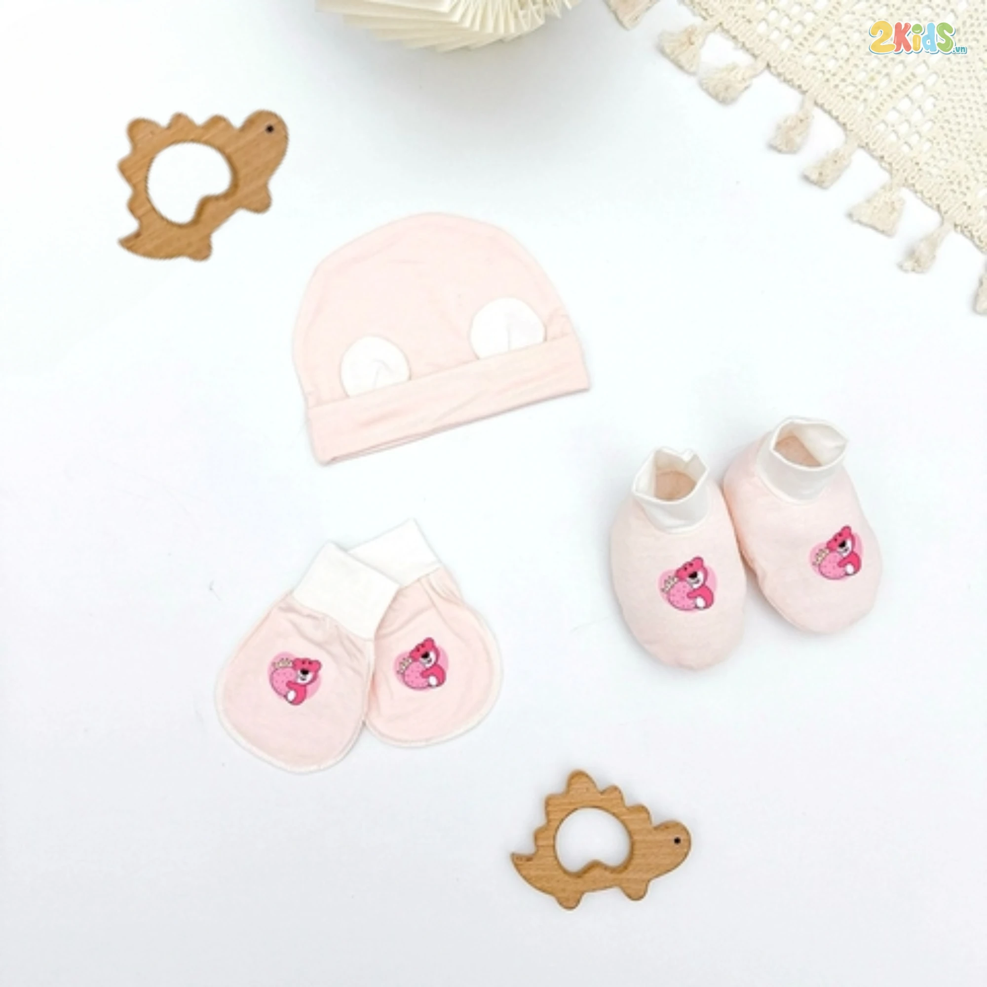 Set mũ bao tay bao chân Petit mềm mại