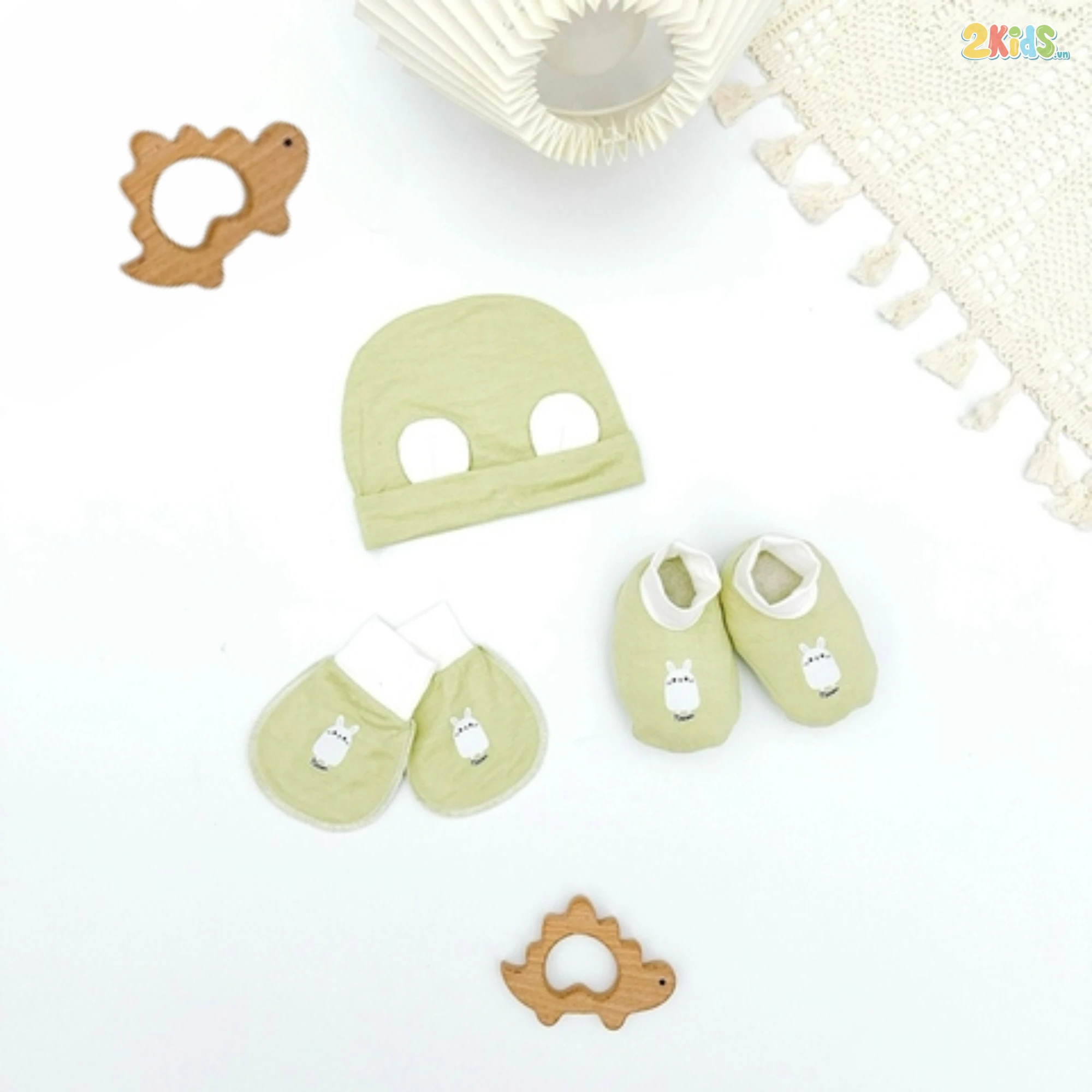 Set mũ bao tay bao chân Petit mềm mại