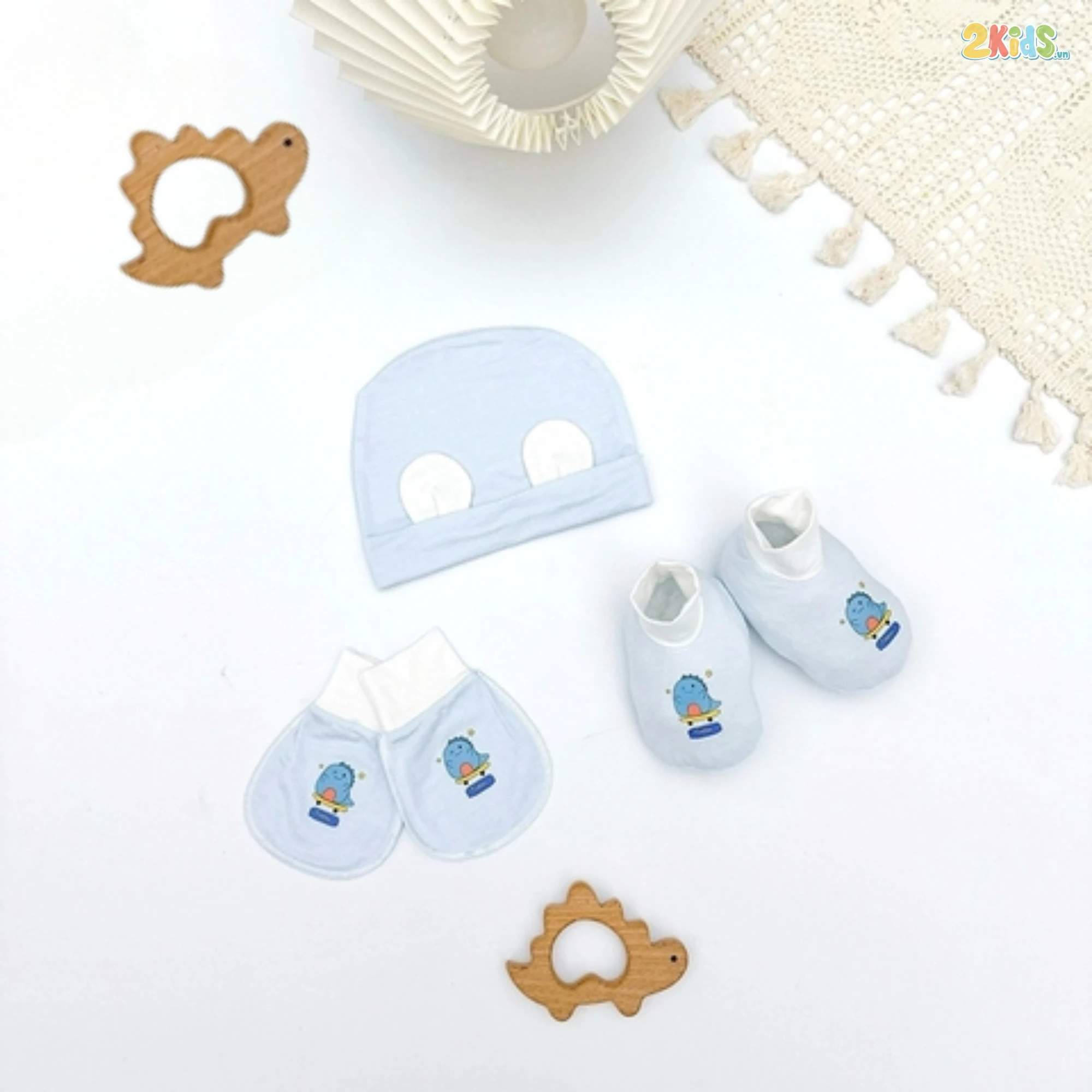 Set mũ bao tay bao chân Petit mềm mại