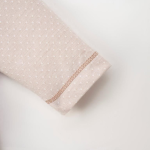 Bộ body sơ sinh Nous dài tay màu hồng chấm bi