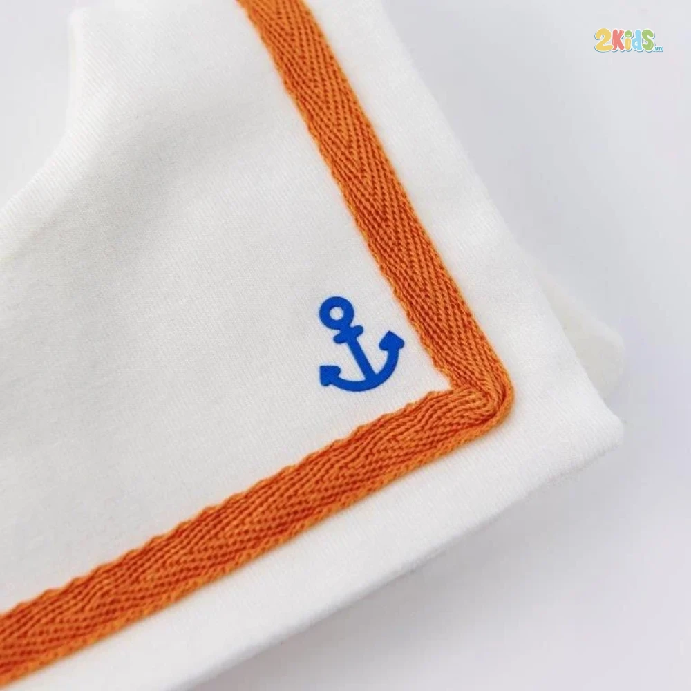 Bộ body sơ sinh Nous dài tay mix yếm in họa tiết