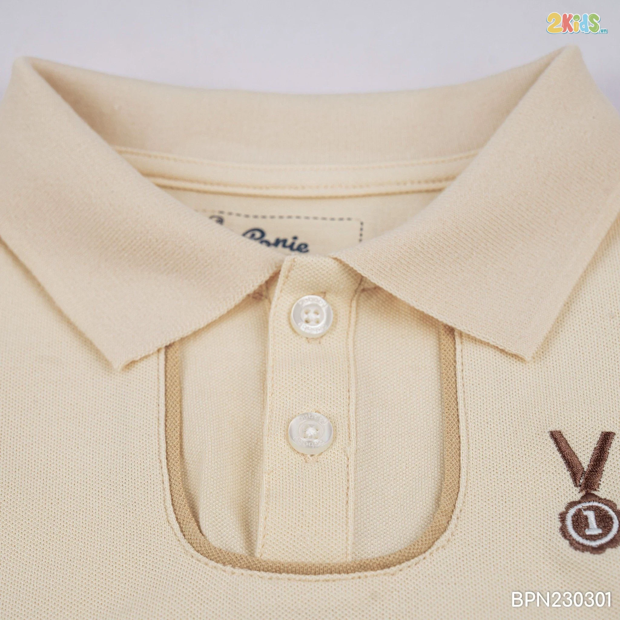 Bộ bodysuit sơ sinh Bu baby ngắn tay cổ Polo