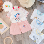 Bộ cộc tay cài vai Unchi Petit phối màu