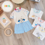 Bộ cộc tay cài vai Unchi Petit phối màu