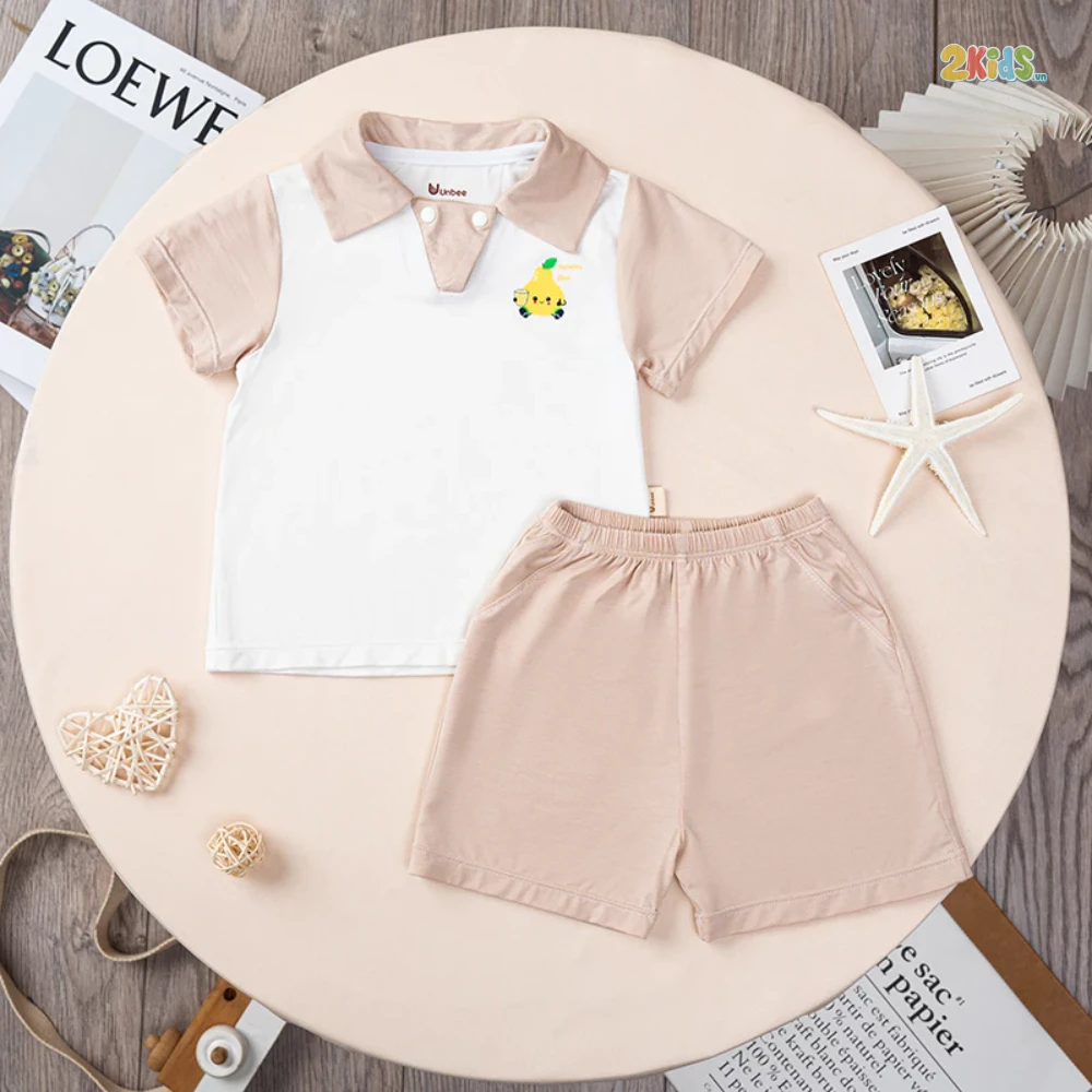 Bộ cộc tay có cổ in hình