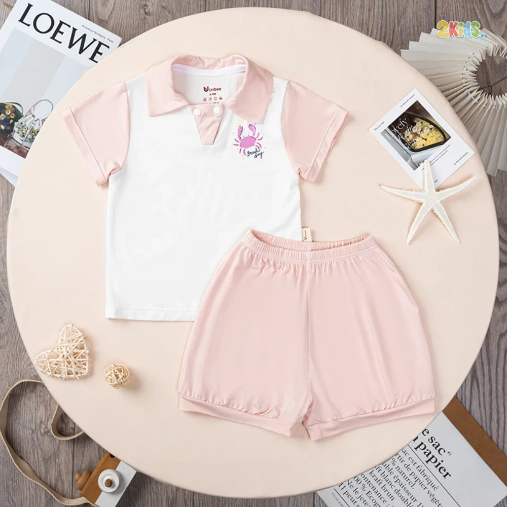 Bộ cộc tay có cổ in hình