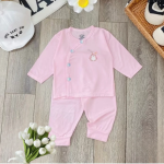 Bộ dài tay sơ sinh Unchi cài chéo mềm mịn