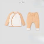 Bộ quần áo sơ sinh Nous dài tay cài thẳng in hình
