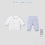 Bộ quần áo sơ sinh Nous dài tay phối màu