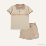 Bộ quần áo trẻ em Bu baby ngắn tay cổ Polo