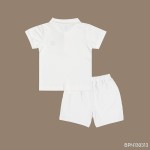 Bộ quần áo trẻ em Bu baby ngắn tay cổ Polo