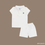 Bộ quần áo trẻ em Bu baby ngắn tay cổ Polo