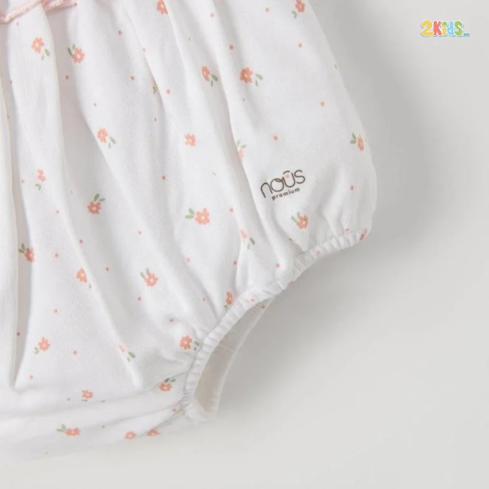 Bộ quần áo trẻ em Nous cộc tay bèo in họa tiết