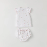 Bộ quần áo trẻ em Nous cộc tay bèo in họa tiết