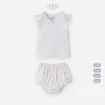 Bộ quần áo trẻ em Nous cộc tay bèo in họa tiết