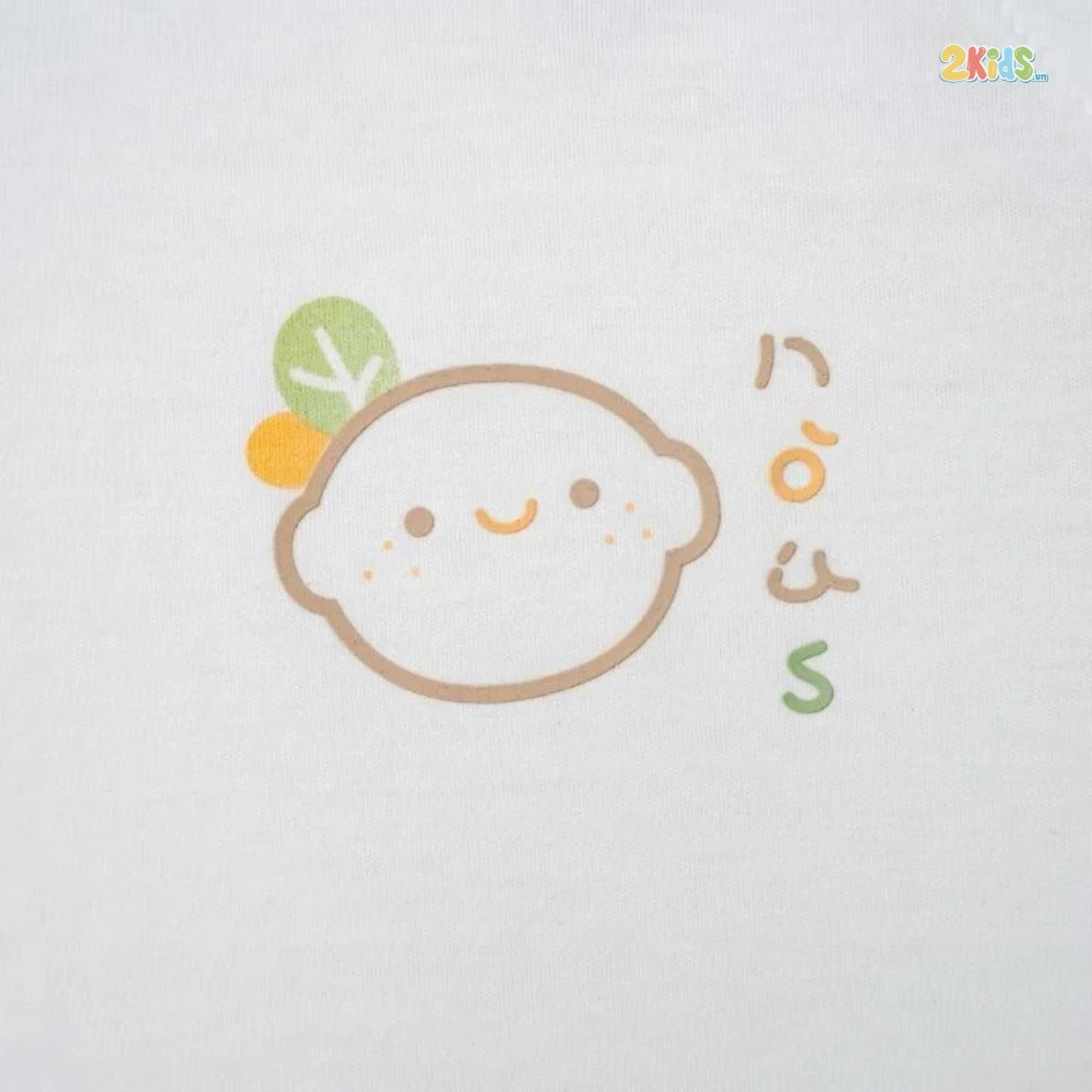 Bộ quần áo trẻ em Nous cộc tay phối màu nâu