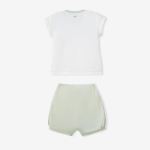 Bộ quần áo trẻ em Nous cộc tay phối màu xanh