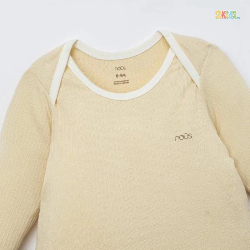 Bộ quần áo trẻ em Nous dài tay chui đầu màu vàng