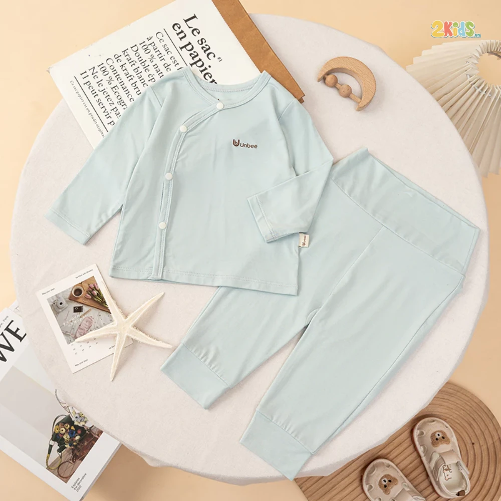 Bộ sơ sinh cài chéo Unbee Basic