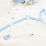 Bộ sơ sinh cộc tay cài lệch Bolly hoạ tiết