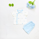 Bộ sơ sinh cộc tay cài lệch Bolly hoạ tiết