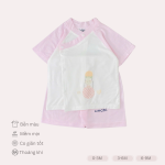 Bộ Quần Áo Sơ Sinh Unchi Cộc Tay Unchi Cài Chéo Xinh Xắn