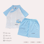 Bộ Quần Áo Sơ Sinh Unchi Cộc Tay Unchi Cài Chéo Xinh Xắn