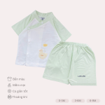 Bộ Quần Áo Sơ Sinh Unchi Cộc Tay Unchi Cài Chéo Xinh Xắn
