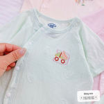 Bộ Quần Áo Sơ Sinh Unchi Cộc Tay Bamboo Vân Nổi