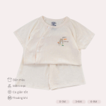 Bộ Quần Áo Sơ Sinh Unchi Cộc Tay Bamboo Vân Nổi