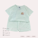 Bộ Quần Áo Sơ Sinh Unchi Cộc Tay Bamboo Vân Nổi