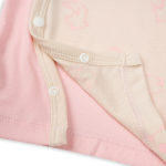 Bộ sơ sinh dài tay Unbee cài sóng in hình