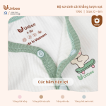 Bộ sơ sinh dài tay Unbee cài thẳng lượn vạt